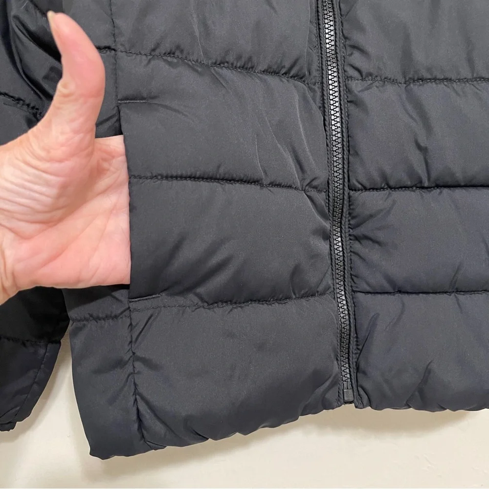 The Children’s Place Black Puffer Jacket Zip Up Water Resistant NEW Boy S 5/6